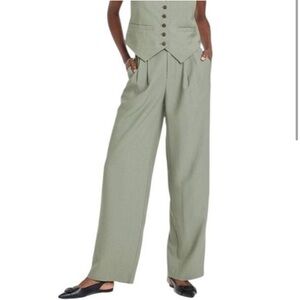 a new day Olive tailored Wide-Leg Pants